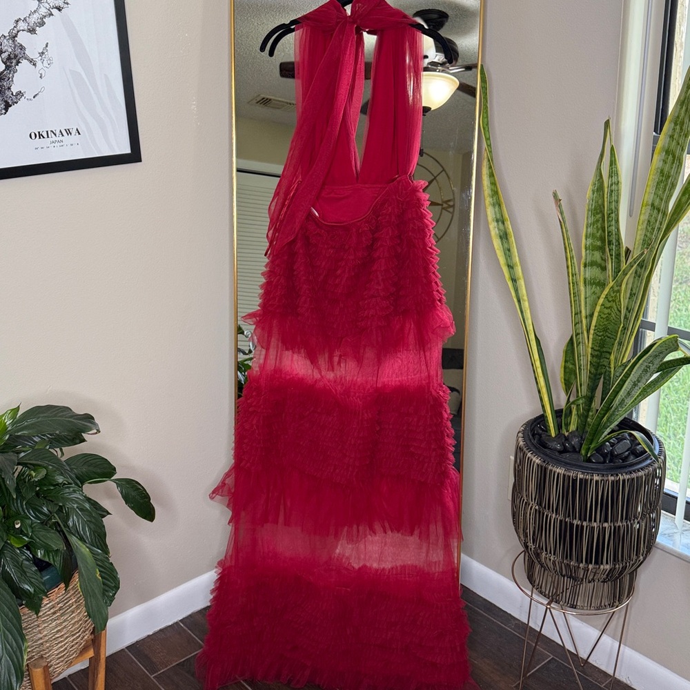 Meshki Minka Ruffle Halter Dress NWOT - Picture 11 of 11
